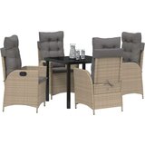 vidaXL Set od 5 Vrtnih Stolica s Jastučićima Bež Poli Rattan | shoptok.hr