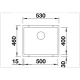 Blanco sudoper SUBLINE 500-U InFino SILGRANIT ANTRACIT, bez dalj.upr. | shoptok.hr