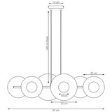  Luster na sajli UMBRA 6xG9/8W/230V bež | Eponuda.com