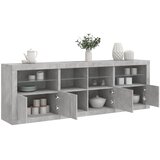  Komoda s LED svjetlima siva boja betona 202x37x67 cm | shoptok.hr