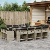 vidaXL 13-dijelni vrtni blagovaonski set s jastucima svijetlosivi | shoptok.hr