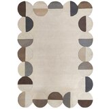 Flair Rugs Sivo-bež ročno tkana volnena preproga 160x230 cm Mia Scallop Frame – Cene