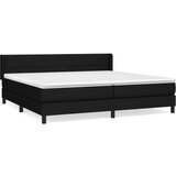  Box spring postelja z vzmetnico črn 200x200 cm blago, (20788985) | Shoptok.si
