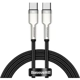 kabel tipa C do tipa C PD100W Power Delivery Cafule metalni kabel 1 metar crni
