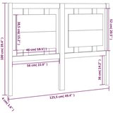  Uzglavlje za krevet bijelo 125 5x4x100 cm od masivne borovine | shoptok.hr
