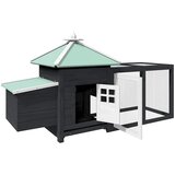  Kokošinjac s kutijom za gniježđenje sivi 190x72x102 cm jelovina | shoptok.hr