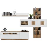 Hom`in DNEVNI REGAL, bela, barve hrasta | Shoptok.si