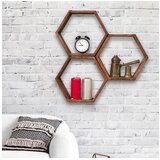  SET 3x zidna polica ELFO 38x58 cm braon | Eponuda.com