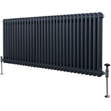 Monster Tradicionalni radiator z 2 stolpcema - 600 x 1462 mm - antracitno siva, (21569900) | Shoptok.si