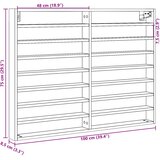  Vitrina siva boja betona 100x8,5x75 cm konstruirano drvo | shoptok.hr