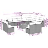  13-dijelni set vrtnih sofa s jastucima poliratan Bež | shoptok.hr