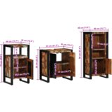 vidaXL Komplet pohištva za kopalnico 3 pcs Trden recikliran les | Shoptok.si