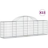  Lučne gabionske košare 15 kom 200x30x60/80 cm pocinčano željez | Eponuda.com