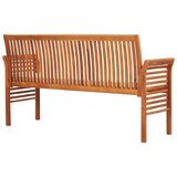 3 Vrtna klupa trosjed s jastukom 150 cm masivno bagremovo drvo | shoptok.hr