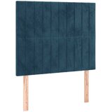 Box spring krevet s madracem tamnoplavi 90x200 cm baršunasti | shoptok.hr