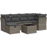 Maison Chic Seti vrtnega pohištva - Vrtna garnitura - Vrtni pohištvo set 7-delna z blazinami siv poli ratan, (21801179) | Shoptok.si
