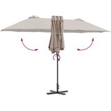  Vrtni suncobran Sivo-smeđa 370 x 197 x 239 cm | shoptok.hr