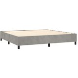  Box spring postelja z vzmetnico svetlo siva 200x200 cm žamet, (20761218) | Shoptok.si