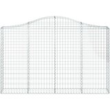  Lučne gabionske košare 2 kom 200x30x120/140cm pocinčano željezo | shoptok.hr