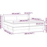  Krevet s oprugama i madracem crni 200x200 cm od tkanine | shoptok.hr