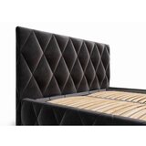 MID.YOU OBLAZINJENA POSTELJA 160 cm x 200 cm , les, kovina, tekstil, leseni material antracit | Shoptok.si