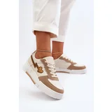 FG2 Women's platform sneakers in beige Zeparine