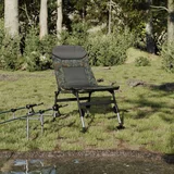 vidaXL Ribička stolica s podesivim nogama za blato sklopiva maskirna