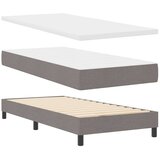 vidaXL Postelja boxspring z vzmetnico z vzmetnico Taupe 200 x 200 cm, (5000127009) | Shoptok.si