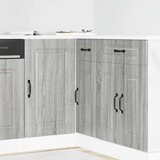 vidaXL Kuhinjska osnovna omarica Kalmar siva sonoma inženirski les | Shoptok.si