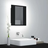 vidaXL LED kupaonski ormarić s ogledalom crni 40 x 12 x 45 cm Cijene