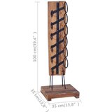  Stalak za vino za 6 boca 35 x 35 x 100 cm od masivne tikovine | Shoptok.si