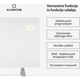 Klarstein Wonderglass infrardeča plošča | 480 W | 10 m² | Moderna steklena zasnova | 90 cm x 58 cm | Shoptok.si