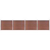 Komplet Set panela za ogradu WPC 699 x 146 cm smeđi Cijene