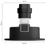 Philips Hue LED vgradni žaromet White & Color Ambiance Centura (RGBW, Premer: 9 cm, Barva ohišja: Aluminij) | Shoptok.si