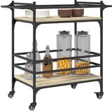  Kuhinjska kolica boja hrasta 82x40x78,5 cm konstruirano drvo | shoptok.hr