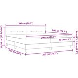  Krevet s uzglavljem s madracem Krem 200x200 cm Tkanina | shoptok.hr