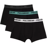 Pull&Bear Boksarice temno siva / smaragd / črna / bela
