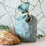 Helen Round vrečka za kruh iz lana - Hedgerow Design - Nežno modra