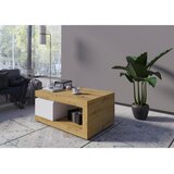 Modern Living Klubska Miza Luci, Bela, Barva Hrasta | Shoptok.si