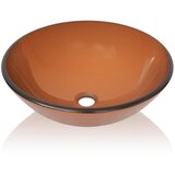  Umivaonik Kaljeno Staklo 42 cm Smeđi | shoptok.hr