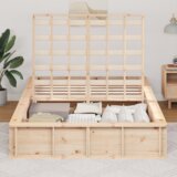 vidaXL Krevet s podizanjem i skladištem 140 x 200 cm od čvrstog bora | shoptok.hr