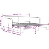  Dnevni krevet na razvlačenje smeđesivi 100 x 200 cm od tkanine | shoptok.hr