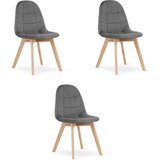 Brandless Stol BORA - temno siv žamet x 3, (22044494) | Shoptok.si