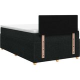  Boxspring krevet s madracem Crna 120 x 190 cm Tkanina | shoptok.hr