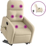 Maison Chic Električni masažni naslanjač - Relax naslanjač s funkcijo vstajanja krem, (22061225) Cene