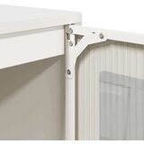 vidaXL Komoda bela 100,5x39x107 cm hladno valjano jeklo | Shoptok.si