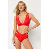 Trendyol Red Cut Out/Windowed High Waist Regular Bikini Bottom | Eponuda.ba