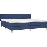  Krevet s oprugama i madracem plavi 200 x 200 cm od tkanine | shoptok.hr