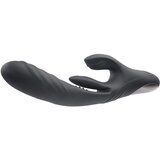 Playboy Brzi Zeko - akumulatorski vibrator s klitorisom (crni) | shoptok.hr