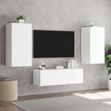  Zidni TV ormarić s LED svjetlima bijeli 40 5 x 35 x 80 cm | shoptok.hr